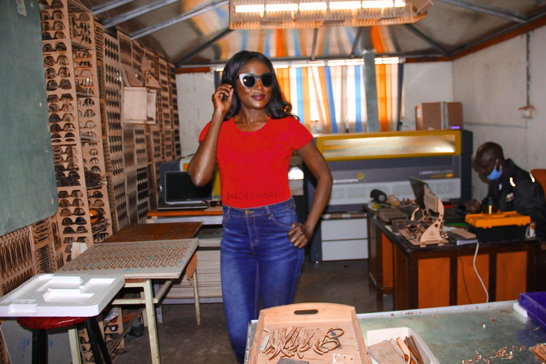 At a Cimax sunglasses workshop in Kenya At a Cimax sunglasses workshop in Kenya